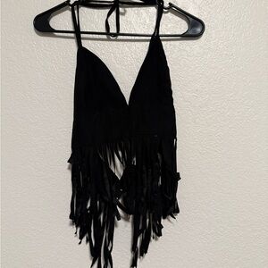 SHEIN Black Fringe Camisole